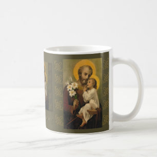 St Joseph babyJesus lilja Kaffemugg