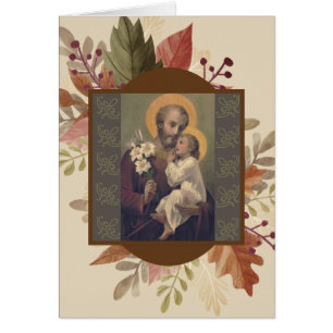 St Joseph babyJesus löv Hälsningskort