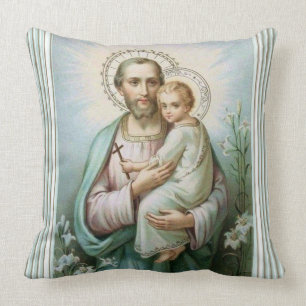 St Joseph babyJesus St Michael ärkeängel Kudde