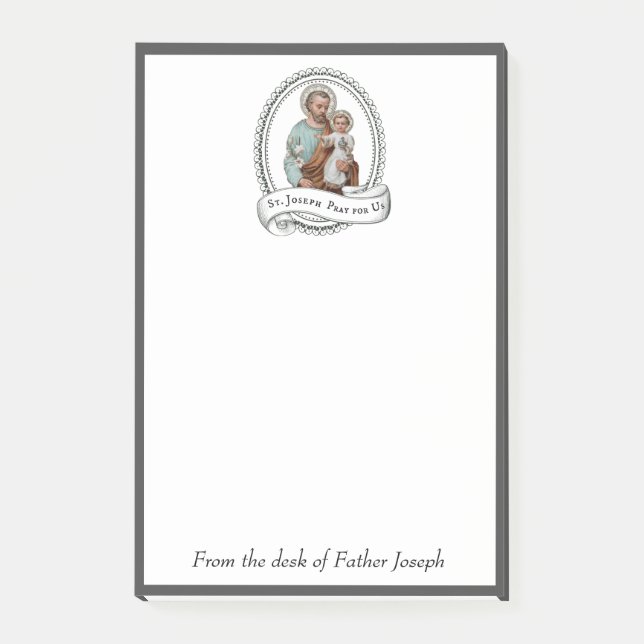 St Joseph babyJesus traditionell katolik Post-it Block (Framsida)