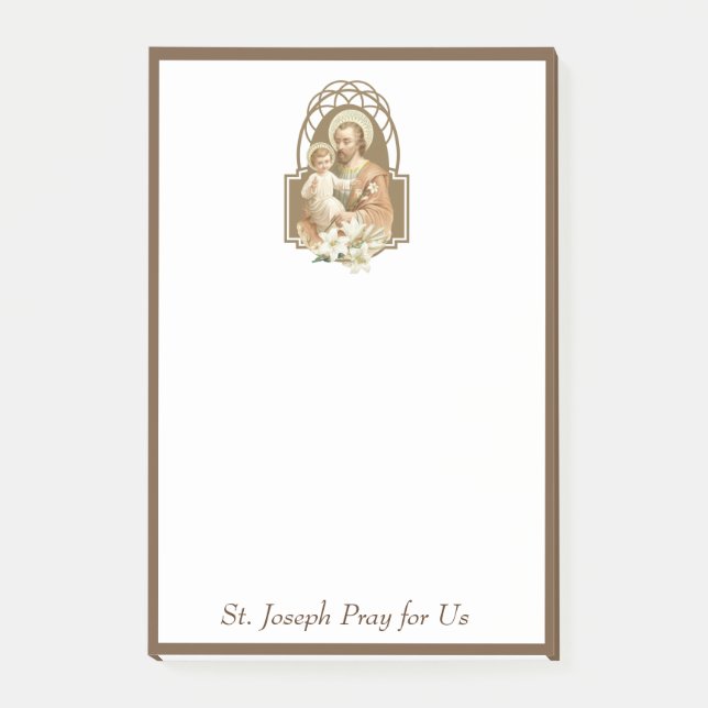 St Joseph babyJesus traditionell katolik Post-it Block (Framsida)