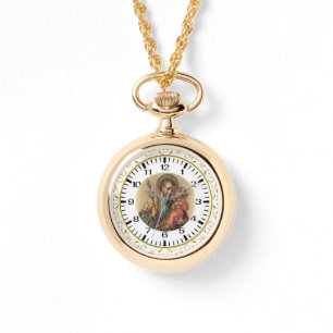 St Joseph barnJesus cirklar guld- snöre Armbandsur