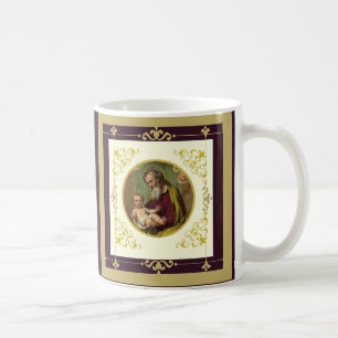St Joseph & barnJesus dekorativt guld Kaffemugg