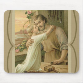 St Joseph & barnJesus dekorativt guld Musmatta