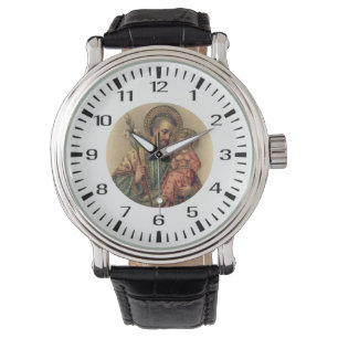 St Joseph barnJesus traditionella liljar Armbandsur