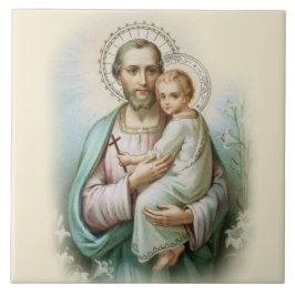 St Joseph barnJesus traditionella liljar Kakelplatta