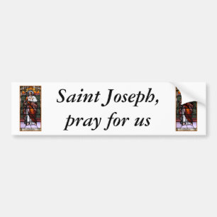 St Joseph ber för oss - målat glassfönstret Bildekal