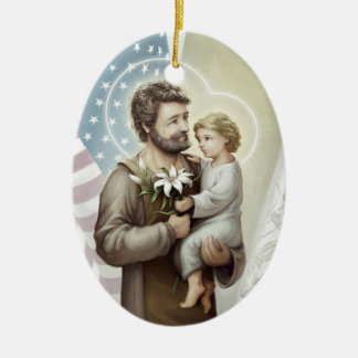St Joseph beskyddandet Julgransprydnad Keramik