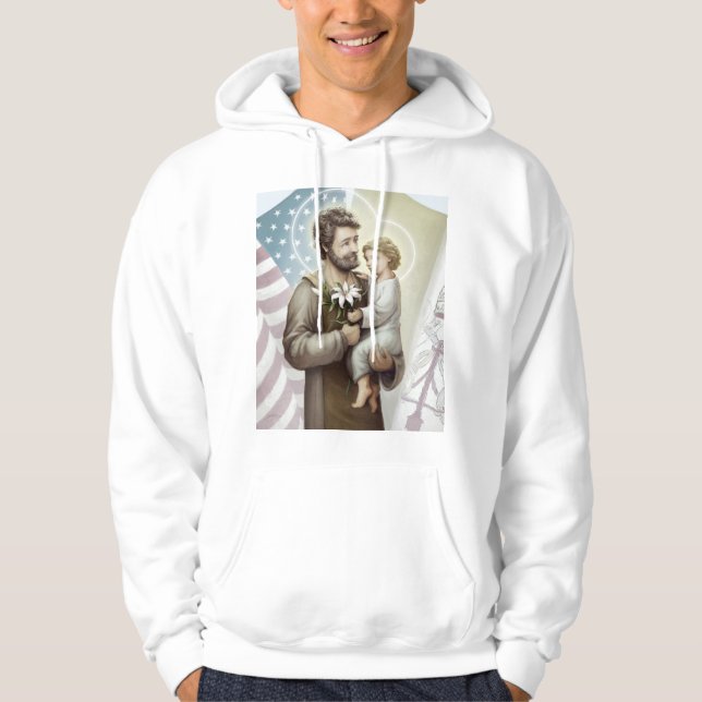 St Joseph beskyddandet Sweatshirt Med Luva (Framsida)