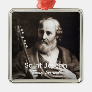 St Joseph beställnings- prydnad Julgransprydnad Metall