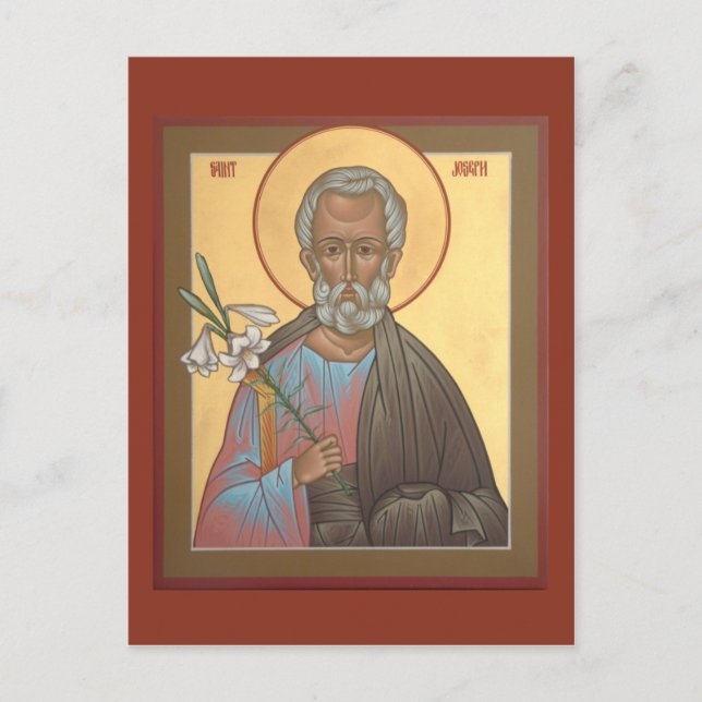 St Joseph Betrothed Prayer Card Vykort (Framsida)