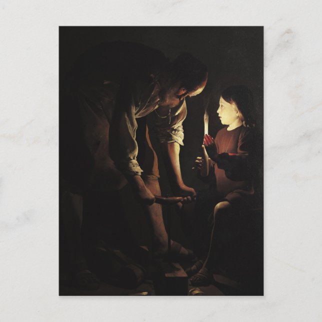 St. Joseph, Carpenter, c.1640 Vykort (Framsida)