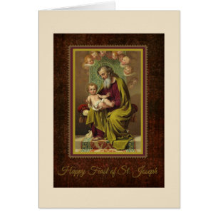 St. Joseph Child Jesus Religiösa Prayer Hälsningskort