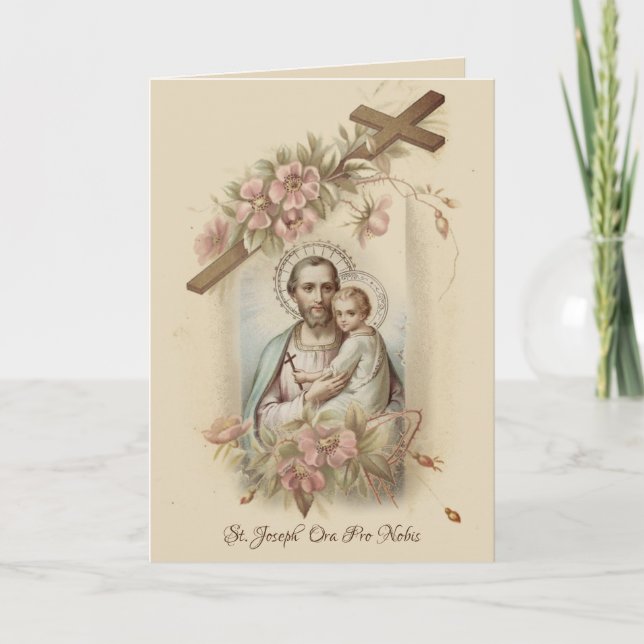 St. Joseph Child Jesus Religiösa Traditional Kort (Framsida)