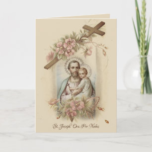 St. Joseph Child Jesus Religiösa Traditional Kort