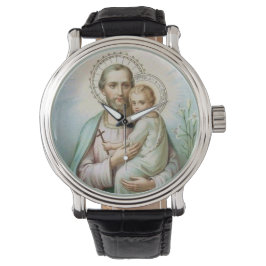 St. Joseph Child Jesus Traditional Lilies Armbandsur