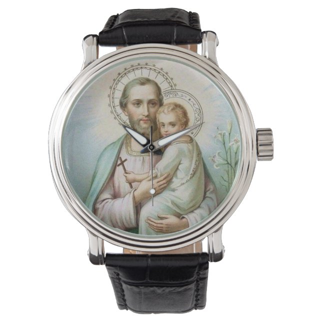 St. Joseph Child Jesus Traditional Lilies Armbandsur (Framsida)