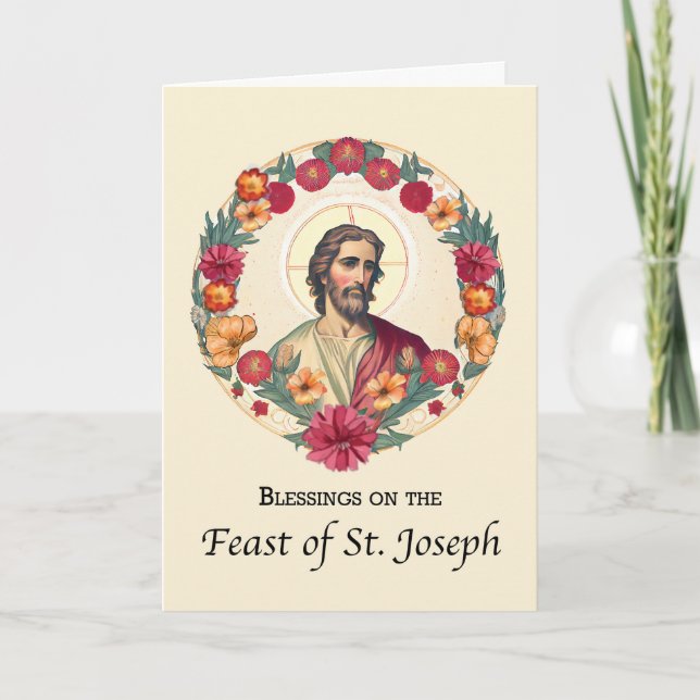 St. Joseph Day Blessings in Circle WandeweRS Kort (Framsida)