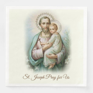 St. Joseph Day Child Jesus Kor Feast Day Pappersservett