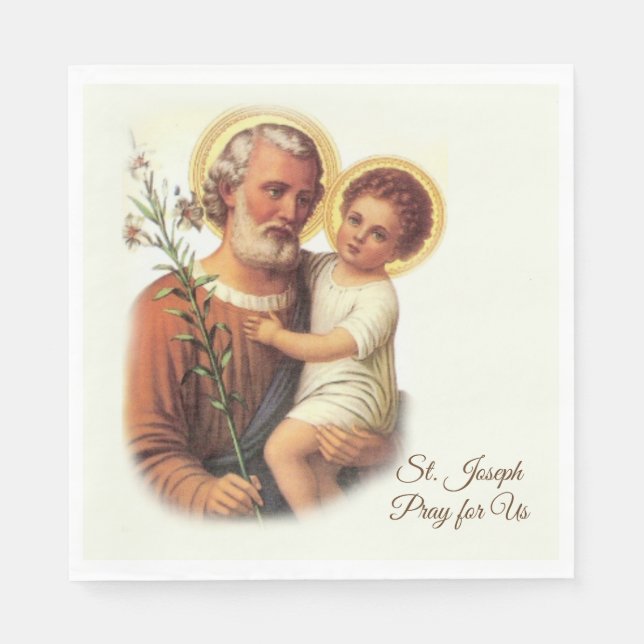 St. Joseph Day Feast Napkins Pappersservett (Framsidan)