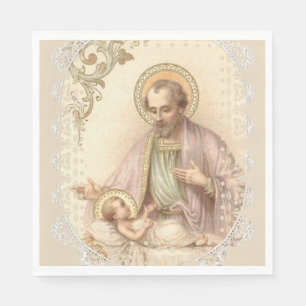St. Joseph Day Feast Napkins Pappersservett