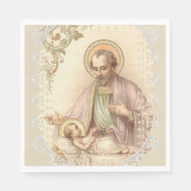 St. Joseph Day Feast Napkins Pappersservett (Framsidan)