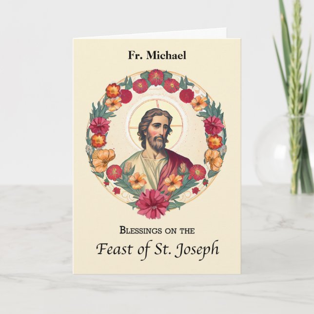 St. Joseph Day to Priest Blessings WandeFlowers Kort (Framsida)