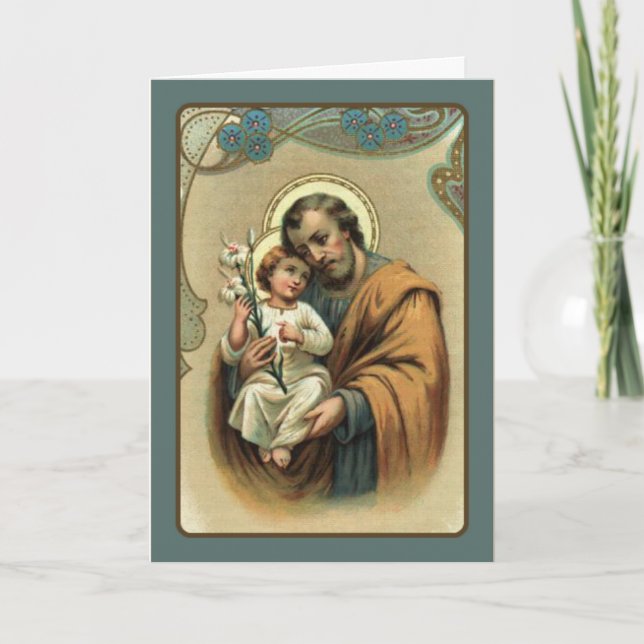St. Joseph FARS DAG Baby Jesus Lily Kort (Framsida)