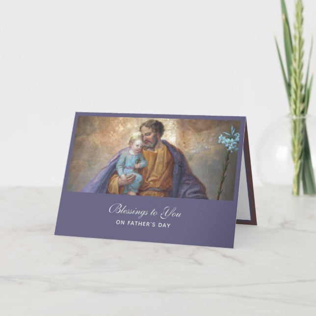 St. Joseph Fars dag Jesus Religiösa Card Kort (Framsida)