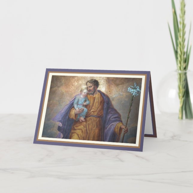 St. Joseph Fars dag Jesus Religiösa Card Kort (Framsida)