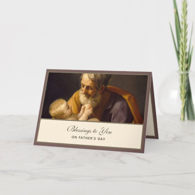 St. Joseph Fars dag Jesus Religiösa Card Kort (Framsida)