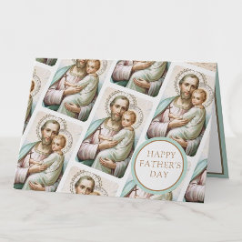 St. Joseph Fars dag katolskt Religiösa Card Kort