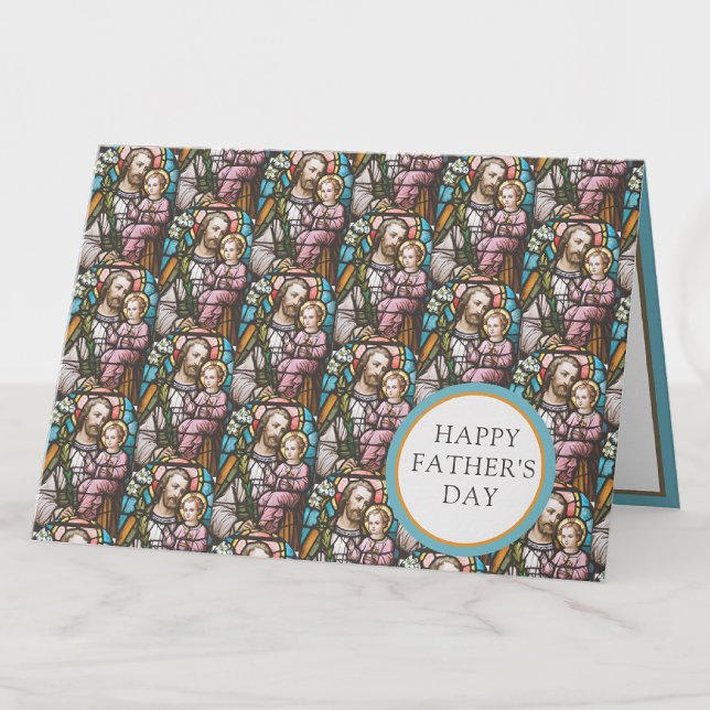 St. Joseph Fars dag katolskt Religiösa Card Kort (Skapare uppladdad)