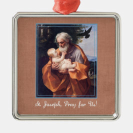 St Joseph Feast Day med Infant Jesus Julgransprydnad Metall