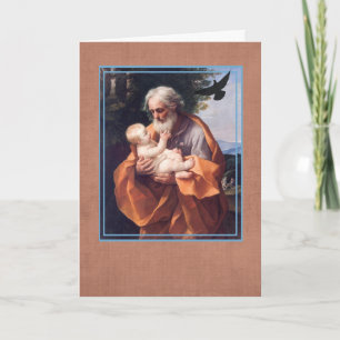 St Joseph Feast Day med Infant Jesus Kort