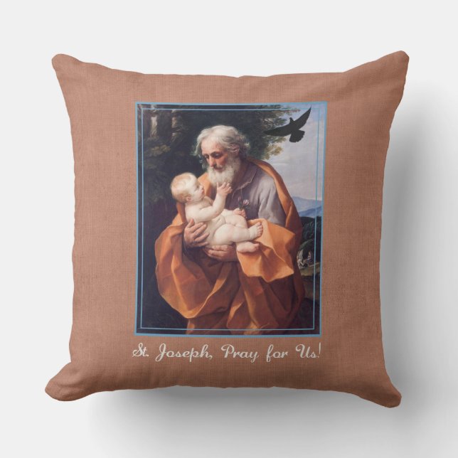 St Joseph Feast Day med Infant Jesus Kudde (Framsida)