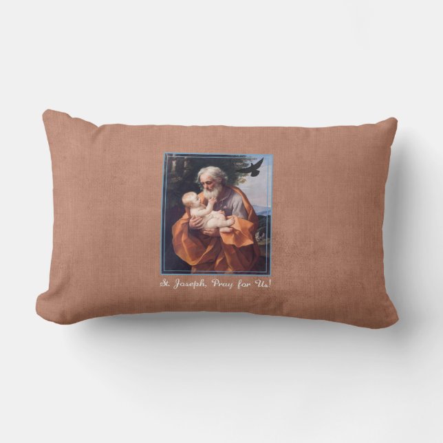 St Joseph Feast Day med Infant Jesus Lumbarkudde (Framsida)