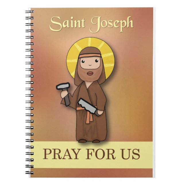 St Joseph Feast Saints Day Catholic Pray for Us Anteckningsbok (Framsidan)