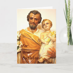 St Joseph födelsedagkort Kort