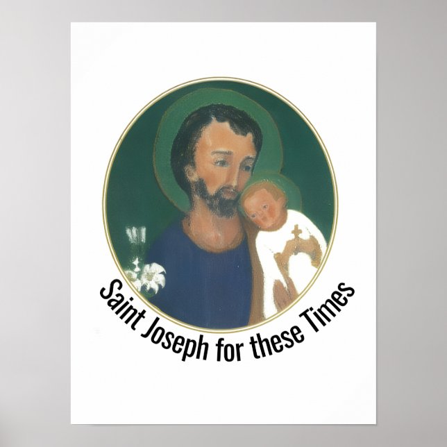 St. Joseph för dessa tider Falt vykort Poster (Framsidan)