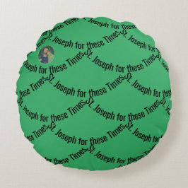 St Joseph för dessa Times Rund Kudde