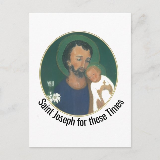 St. Joseph for these Times Flat Greeting Card Vykort (Framsida)