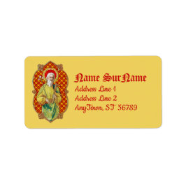 St. Joseph från ett handelskort (TC 01) Adressetikett