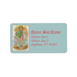 St. Joseph från ett "Pilgrimage Card" (B 01) Adressetikett