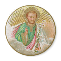 St. Joseph från ett "pilgrimage Card" (detaljerat,