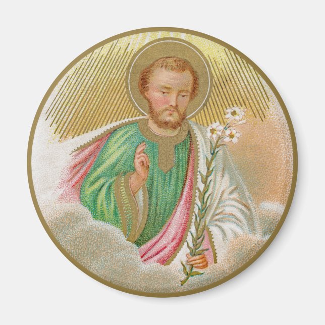 St. Joseph från ett "pilgrimage Card" (detaljerat, Magnet (Framsidan)