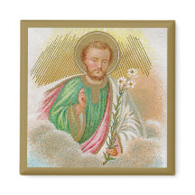St. Joseph från ett "pilgrimage Card" (detaljerat,