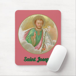St. Joseph från ett "pilgrimage Card" (detaljerat, Musmatta