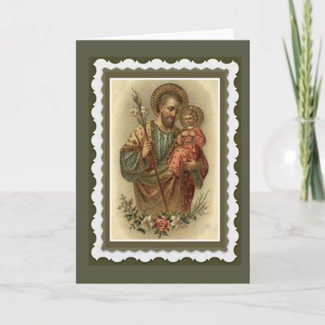 St. Joseph Greeting Card w/prayer Kort (Framsida)