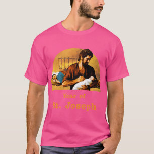 St. Joseph Holds Baby Jesus medan Mary SLEeps. Yea T Shirt